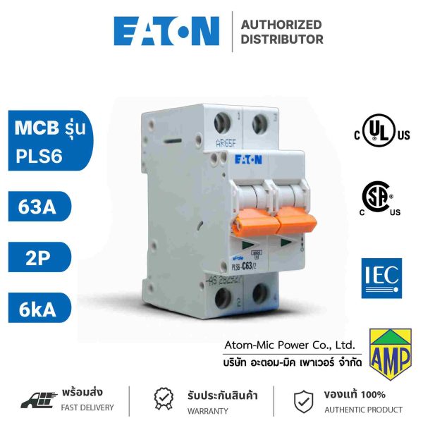 EATON - Miniature Circuit Breaker (MCB) - PLS6-C63/2 - Image 2