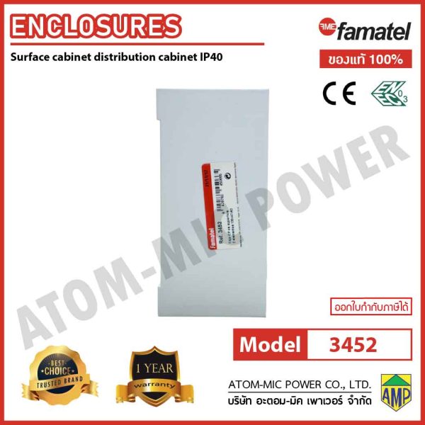 Famatel-Surface-mounted cabinet with 2 modules-3452-IP40 - Image 4