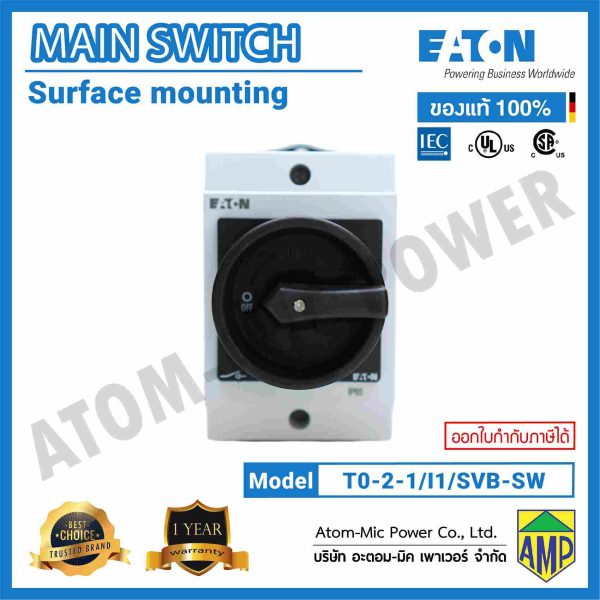 EATON-MAIN SWITCH-Surface Mounting-T0-2-1/I1/SVB-SW - Image 3