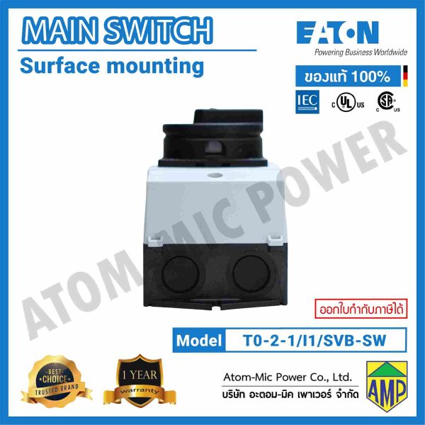 EATON-MAIN SWITCH-Surface Mounting-T0-2-1/I1/SVB-SW - Image 5
