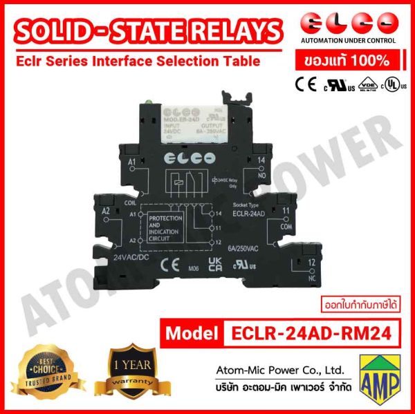 EATON - SOLD STATE RELAYS, INTERFACE SELECTION TABLE - ECLR-24AD-RM24 - Image 2