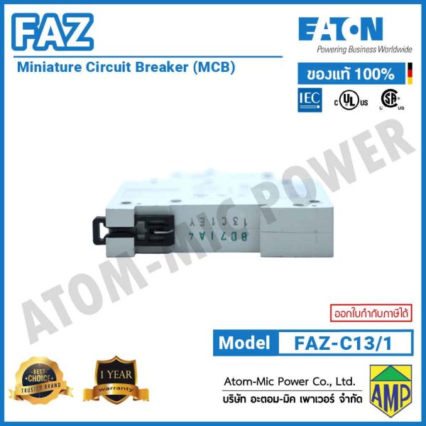 EATON – Miniature Circuit Breaker (MCB) – FAZ-C13/1 - Image 5