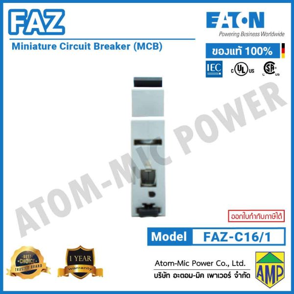 EATON – Miniature Circuit Breaker (MCB) – FAZ-C16/1 - Image 4