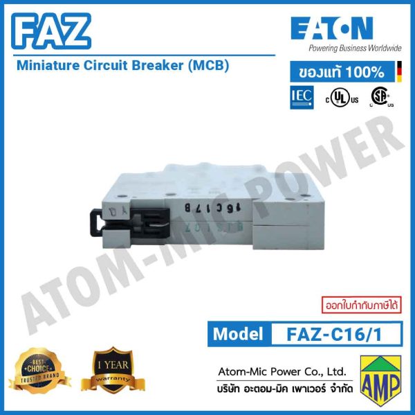 EATON – Miniature Circuit Breaker (MCB) – FAZ-C16/1 - Image 5