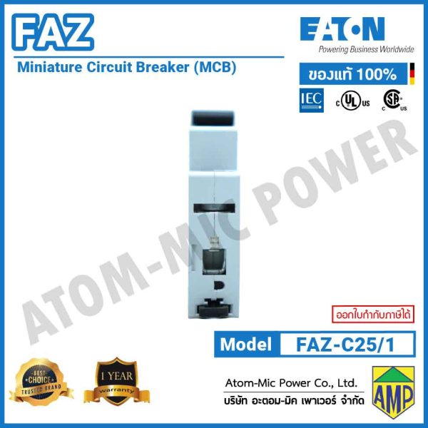 EATON – Miniature Circuit Breaker (MCB) – FAZ-C25/1 - Image 4