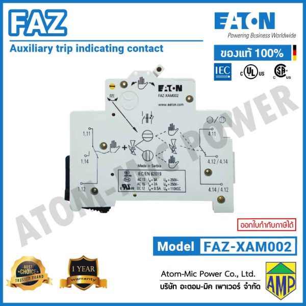 EATON – FAZ Auxiliary Trip Indicating Contact – FAZ-XAM002 (4A, 250V) - Image 4