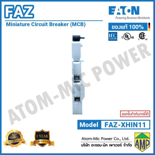 EATON – Miniature Circuit Breaker (MCB) – FAZ-XHIN11 - Image 3