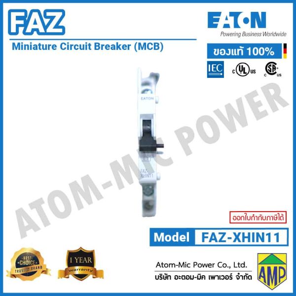 EATON – Miniature Circuit Breaker (MCB) – FAZ-XHIN11 - Image 2