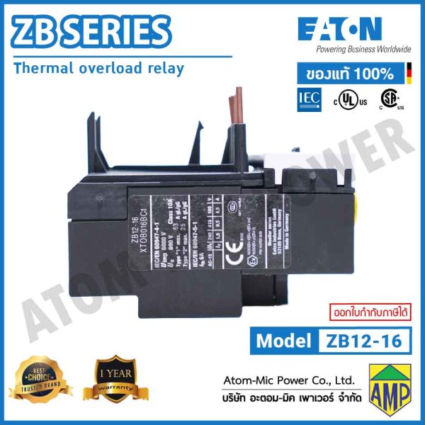 EATON - Overload Relay - ZB12-16 (1 N/O, 1 N/C) - Image 4