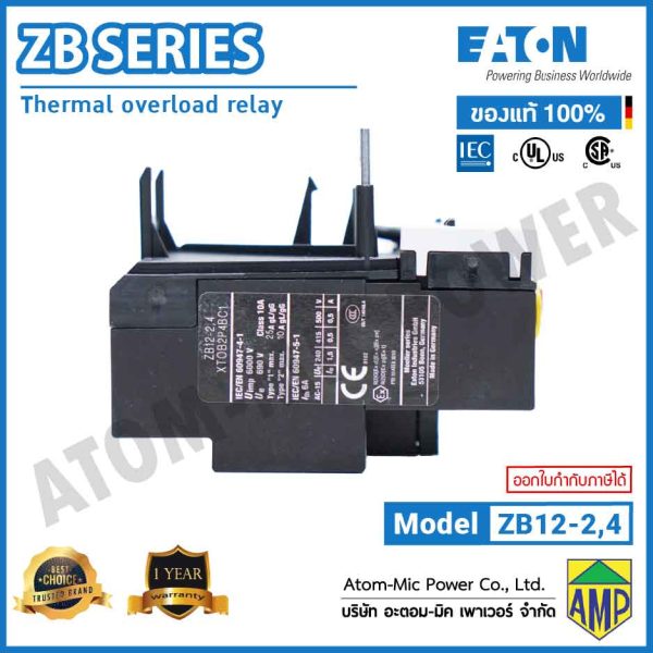 EATON - Overload Relay - ZB12-2,4 (1 N/O, 1 N/C) - Image 4