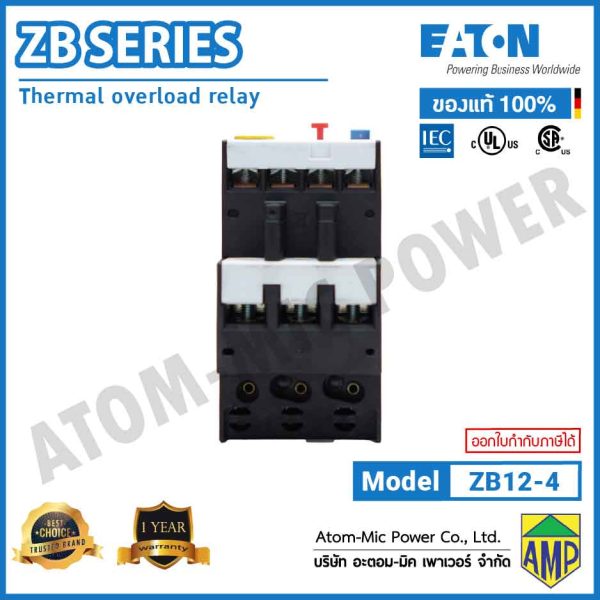 EATON - Overload Relay - ZB12-4 (1 N/O, 1 N/C) - Image 6