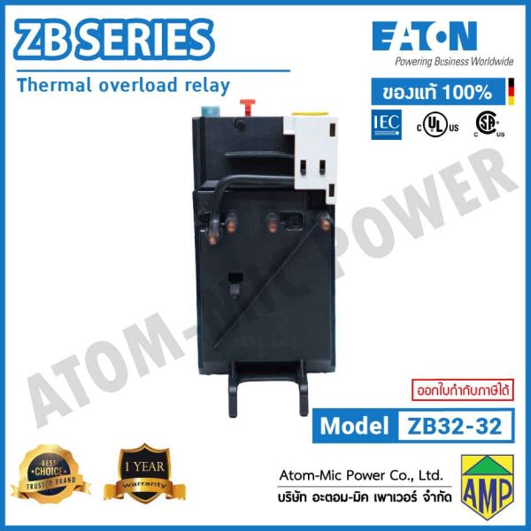 EATON - Overload Relay - ZB32-32 (1 N/O, 1 N/C) - Image 5