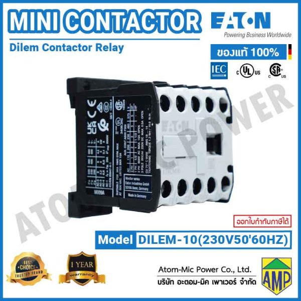 Eaton DILEM Mini Contactor Relay - DILEM-10(230V50/60HZ) - Image 2
