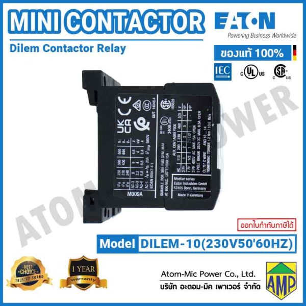 Eaton DILEM Mini Contactor Relay - DILEM-10(230V50/60HZ) - Image 4