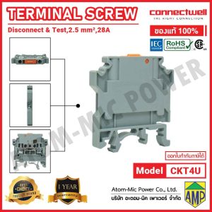 CONNECTWELL - Screw Clamp Knife Type Disconnect and Test Terminal Block - CKT4U