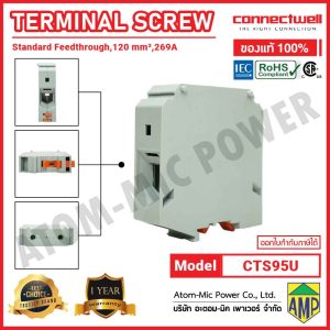 CONNECTWELL - Screw Clamp Feedthrough Terminal Block - CTS95U
