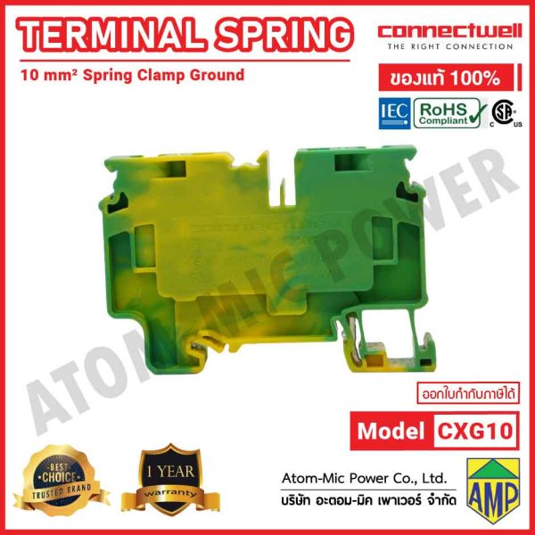 CONNECTWELL - Spring Clamp Ground Terminal Block - CXG10 - Image 3