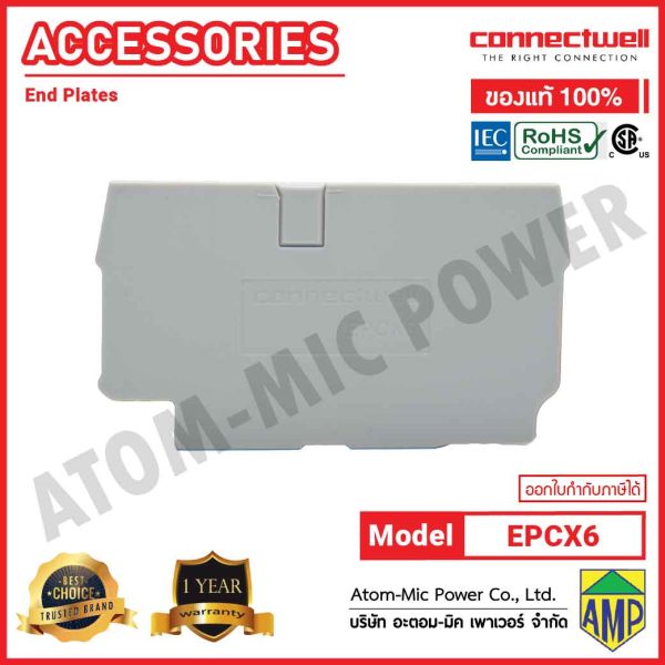 Connectwell - End Plate suitable for CX6 and CP6/10 - EPCX6 - Image 2