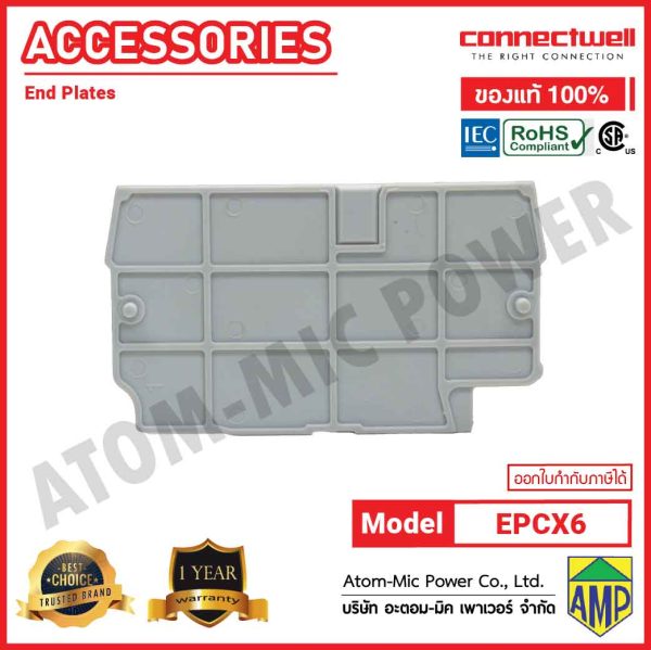 Connectwell - End Plate suitable for CX6 and CP6/10 - EPCX6 - Image 3