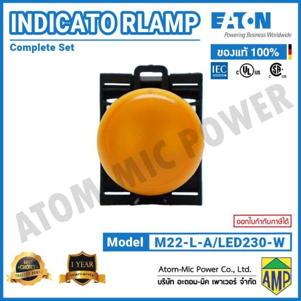 EATON - Push Button Switch - Indicator Lamp - M22-L-A/LED230-W (230VAC) - Image 4