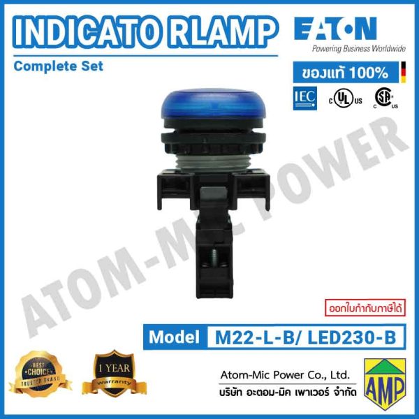 EATON - Push Button Switch - Indicator Lamp - M22-L-B/LED230-B (230VAC) - Image 3