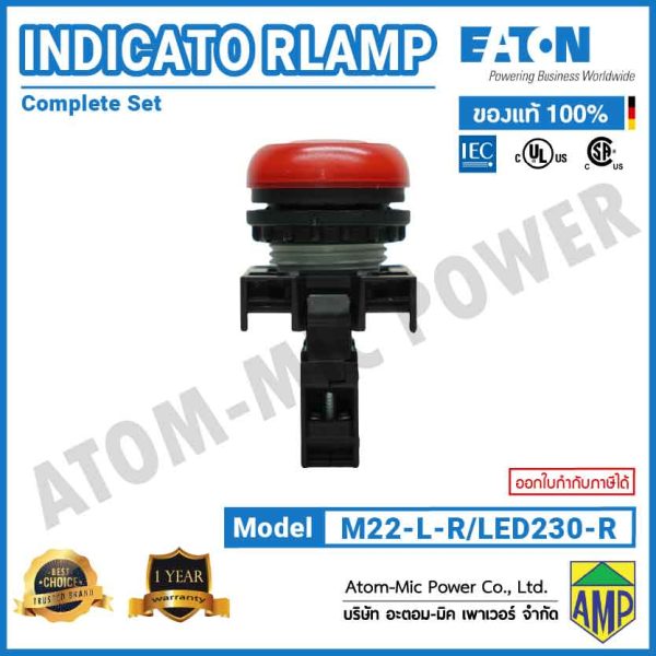 EATON - Push Button Switch - Indicator Lamp - M22-L-R/LED230-R (230VAC) - Image 3