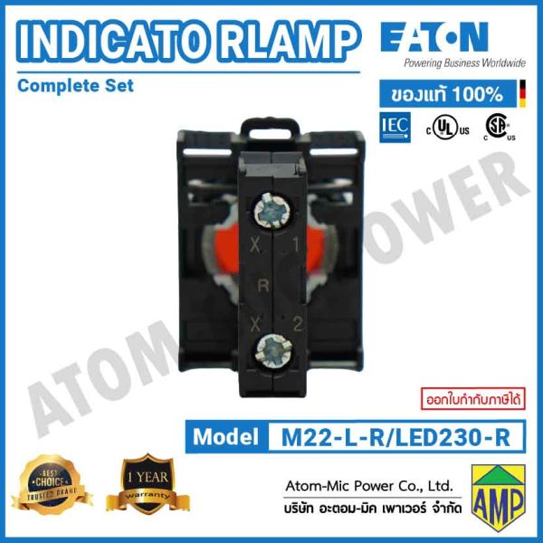 EATON - Push Button Switch - Indicator Lamp - M22-L-R/LED230-R (230VAC) - Image 4