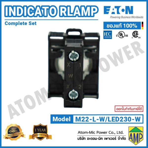 EATON - Push Button Switch - Indicator Lamp - M22-L-W/LED230-W (230VAC) - Image 5