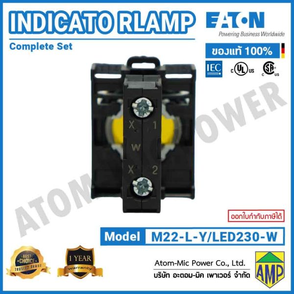 EATON - Push Button Switch - Indicator Lamp - M22-L-Y/LED230-W (230VAC) - Image 5